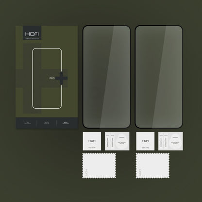 Zaštitna folija za ekran HOFI Glass PRO+ za Samsung Galaxy S24 S921, Kaljeno staklo, Pun ljepilo, Set od 2 komada, 2.5D, Crna