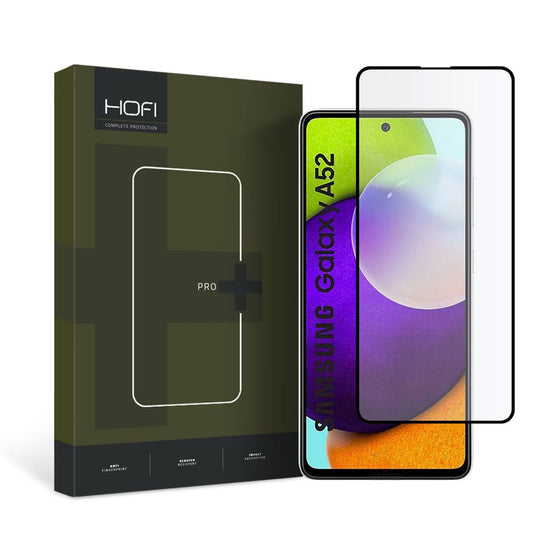 Screen protector HOFI PRO+ for Samsung Galaxy Galaxy A52s 5G A528 / A52 5G A526 / A52 A525, Tempered Glass, Full Glue, Black HOFI081BLK HOFI081BLK