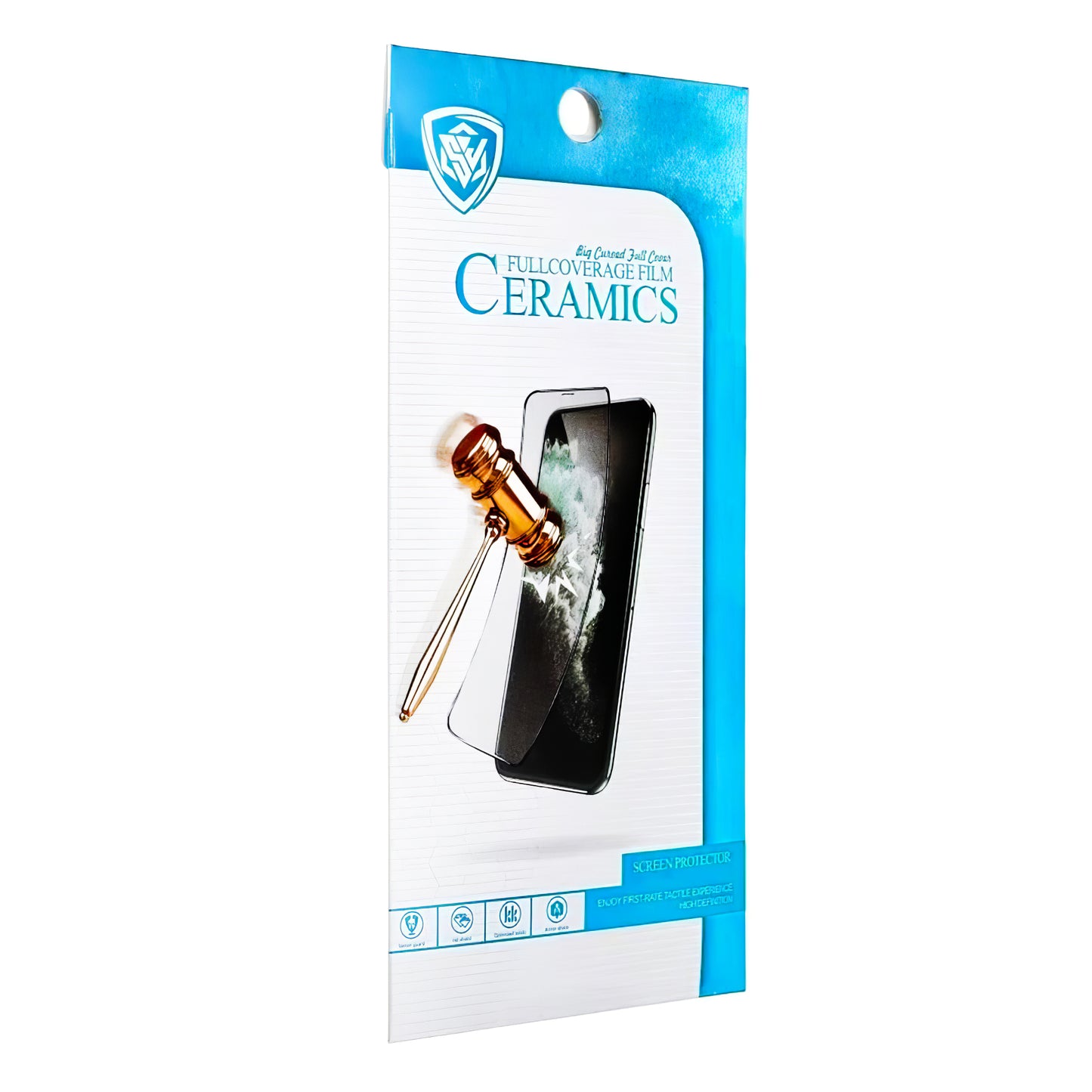 Zaštitna folija OEM Ceramic za ekran Samsung Galaxy A15 5G A156 / A15 A155 / A25 A256, Fleksibilno staklo, Pun ljepilo, 5D, Crna
