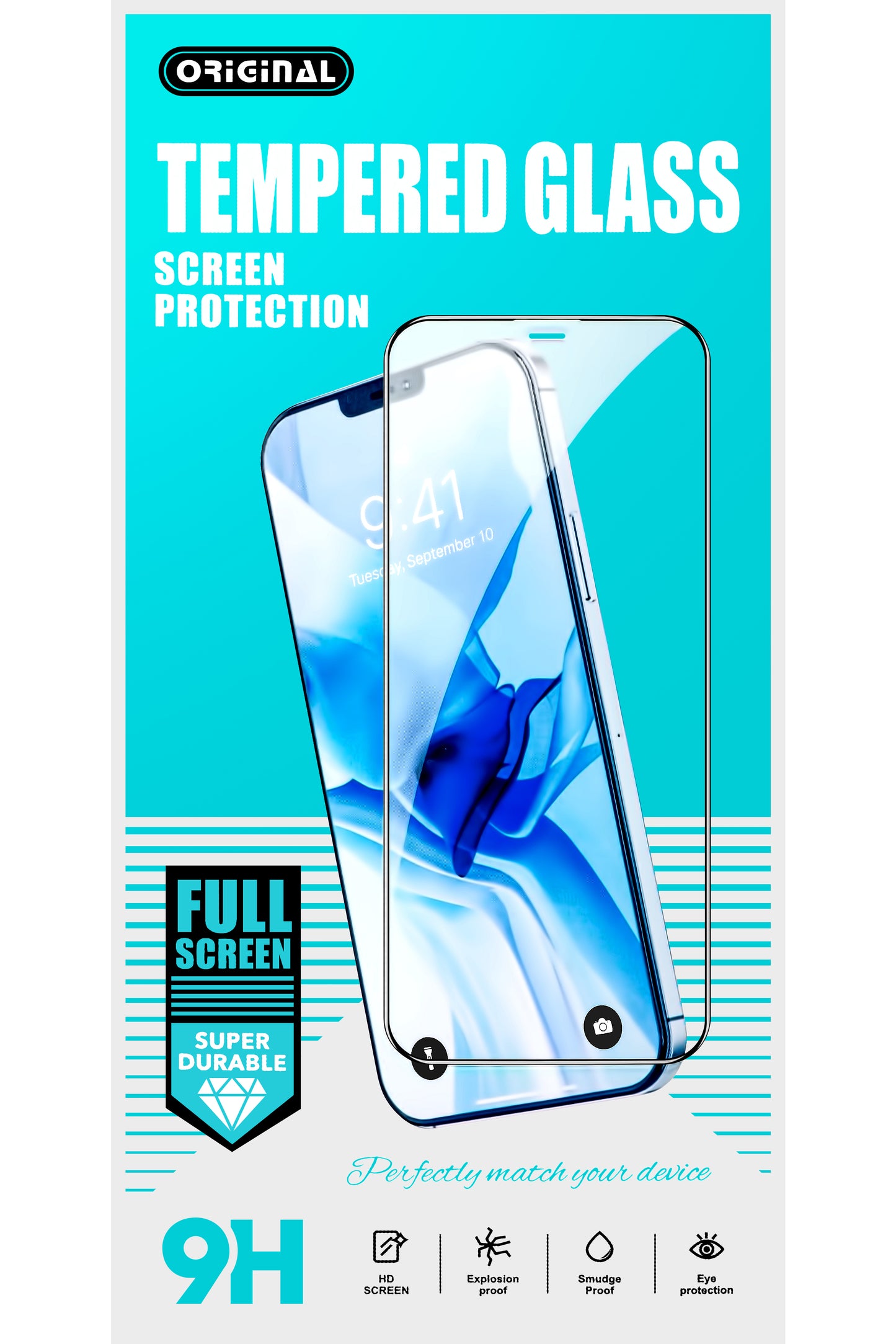 Zaštitna folija za ekran OEM za Samsung Galaxy A32 5G A326, Kaljeno staklo, Pun ljepilo, 21D, Crna