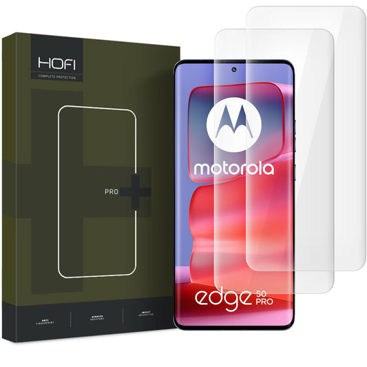 HOFI PRO+ Screen Protector for Motorola Edge 50 Fusion / Edge 50 Pro, Glass Protected, UV Glue, Set 2 pieces 