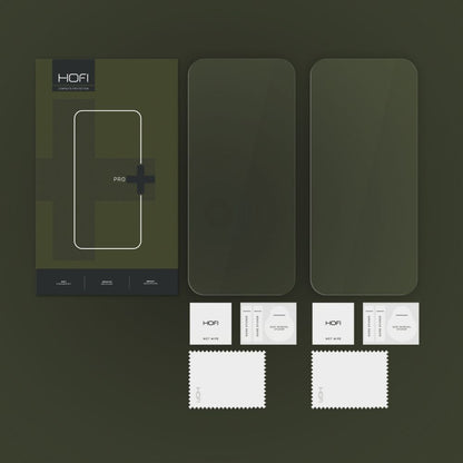 Folija za zaštitu ekrana HOFI Glass PRO+ za Apple iPhone 16 Pro, Kaljeno staklo, Pun lepak, Set od 2 komada, 2.5D, Providna