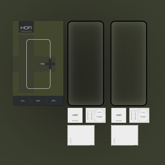 Screen Protector HOFI Glass PRO+ for Xiaomi Redmi 13, Glass Shield, Full Glue, Set 2 pieces, 2.5D, Black 