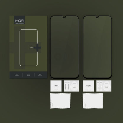 Folija za zaštitu ekrana HOFI Glass PRO+ za Samsung Galaxy A16 5G A166 / A16 4G A165 / A26 5G, Kaljeno staklo, Pun lepak, Set od 2 komada, 2.5D, Crna