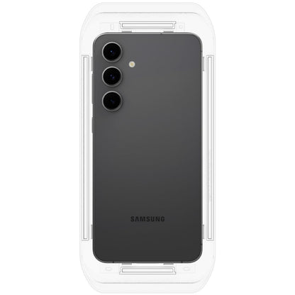 Zaštitna folija za ekran Spigen EZ FIT za Samsung Galaxy S24 FE S721, Kaljeno staklo, Pun ljepilo, Set od 2 komada AGL08729