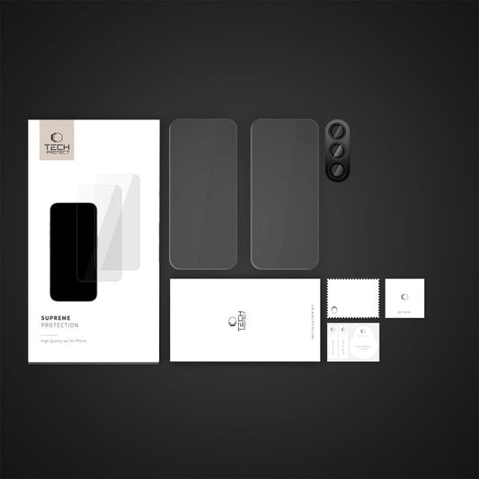 Tech-Protect Supreme Back Screen and Camera Protective Film for Samsung Galaxy S24 FE S721, Glass Shield, Full Glue, 2.5D 