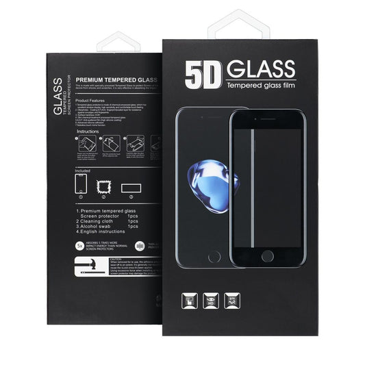 Zaštitna folija za ekran OEM za Samsung Galaxy S25+ S936, Kaljeno staklo, Full Glue, 5D, Crna