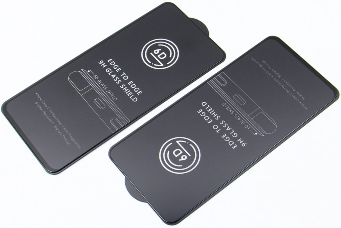 Zaštitna folija za ekran OEM za Apple iPhone 17e / 16e / 14 / 13 Pro, Kaljeno staklo, Full Glue, Set 10 komada, 6D, Crna