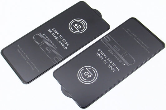 Zaštitna folija za ekran OEM za Apple iPhone 17e / 16e / 14 / 13 Pro, Kaljeno staklo, Full Glue, Set 10 komada, 6D, Crna