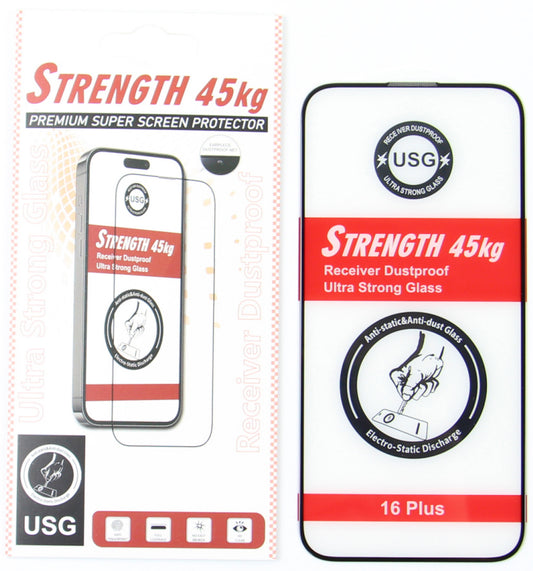 Zaštitna folija za ekran OEM Ultra Strong 45KG za Samsung Galaxy A55 5G A556, Kaljeno staklo, Full Glue, 2.5D, Crna