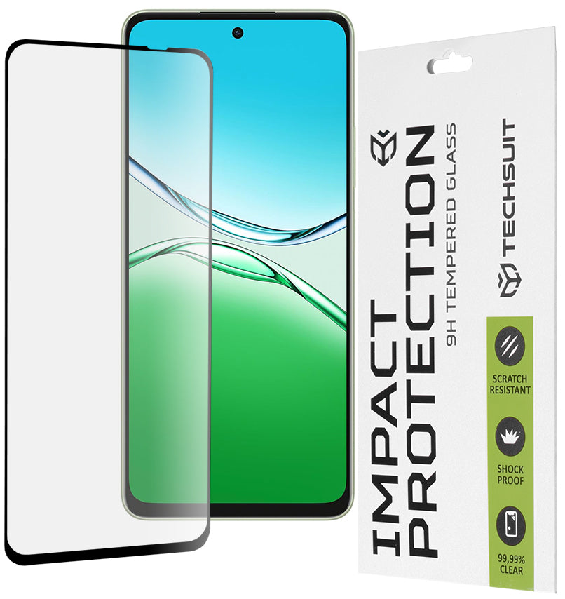 Zaštitna folija za ekran Techsuit za Oppo A5 Pro 4G / A5 Pro, Kaljeno staklo, Full Glue, 111D, Crna