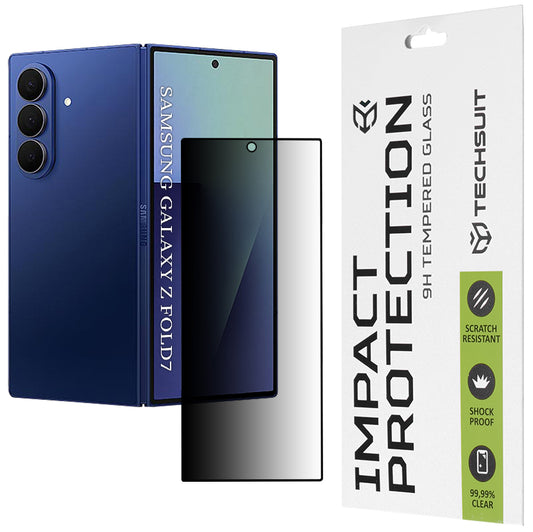Zaštitna folija za spoljašnji ekran Privacy Techsuit za Samsung Galaxy Z Fold7 F966, Kaljeno staklo, Full Glue, 111D