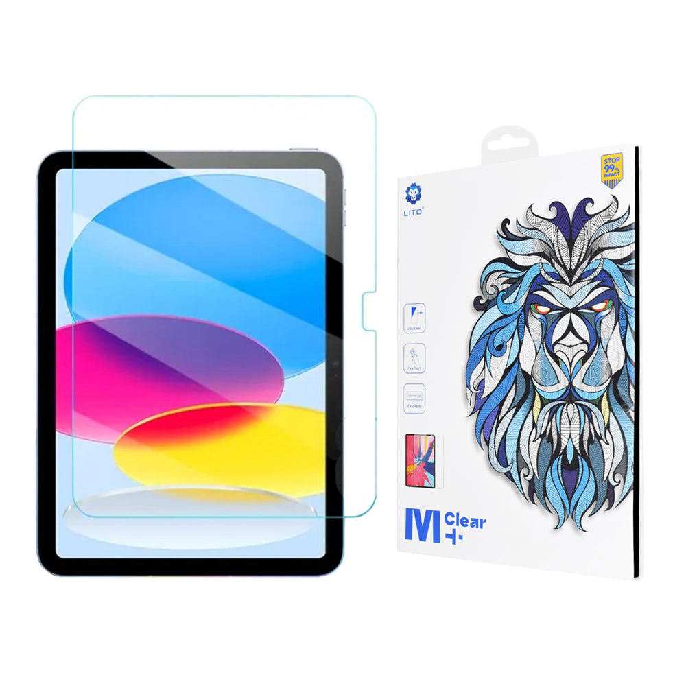 Zaštitna folija Ekran Clear Lito Classic za Apple iPad (2025) / (2022), Kaljeno staklo, Full Glue, 2.5D