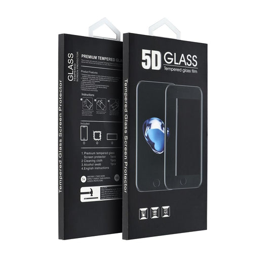 Folija za zaštitu ekrana Matte OEM za Apple iPhone 17, Kaljeno staklo, Full Glue, 5D, Crna