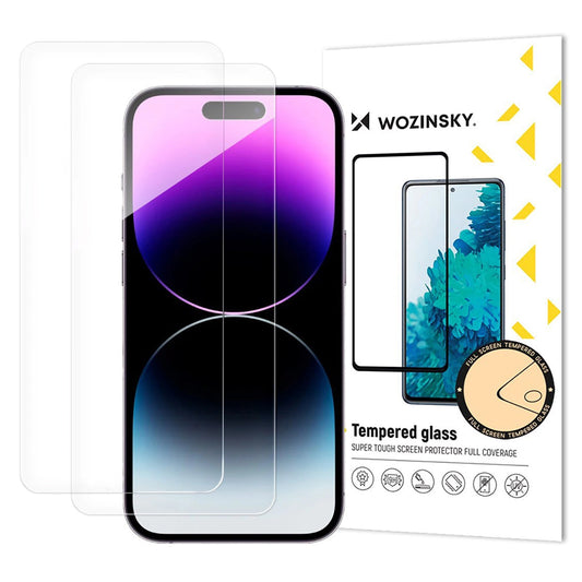 Zaštitna folija za ekran WZK za Apple iPhone 17 Air, Kaljeno staklo, Full Glue, Set 2 komada