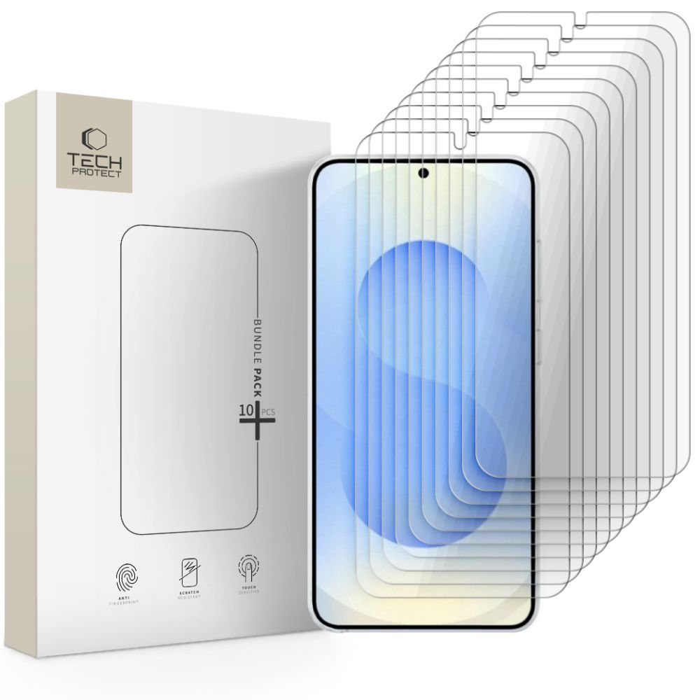 Zaštitna folija za ekran Tech-Protect za Samsung Galaxy S26 S942, Kaljeno staklo, Full Glue, Set od 10 komada
