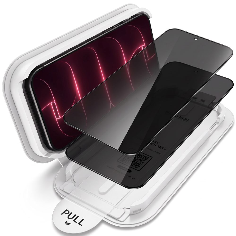 Zaštitna folija za ekran Privacy Tech-Protect OneTouch za Apple iPhone 18 Pro Max, Kaljeno staklo, Full Glue, Set od 2 komada