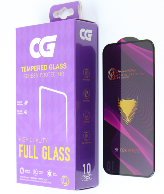 Zaštitna folija za ekran OG Premium za Apple iPhone 18 Pro Max / 17 Pro Max, Kaljeno staklo, Full Glue, Set 10 komada, Crna