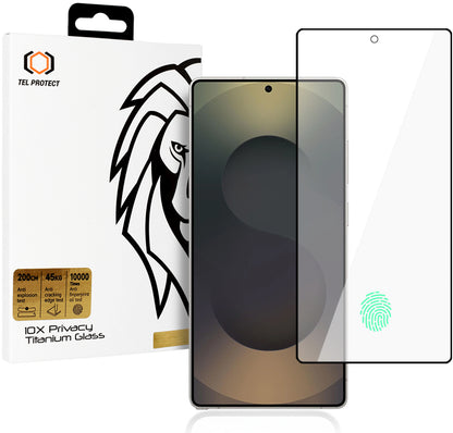 Zaštitno Privacy staklo Tel Protect 10X Plus Titanium za Samsung Galaxy S25 Ultra S938, kaljeno staklo, lepljenje celom površinom