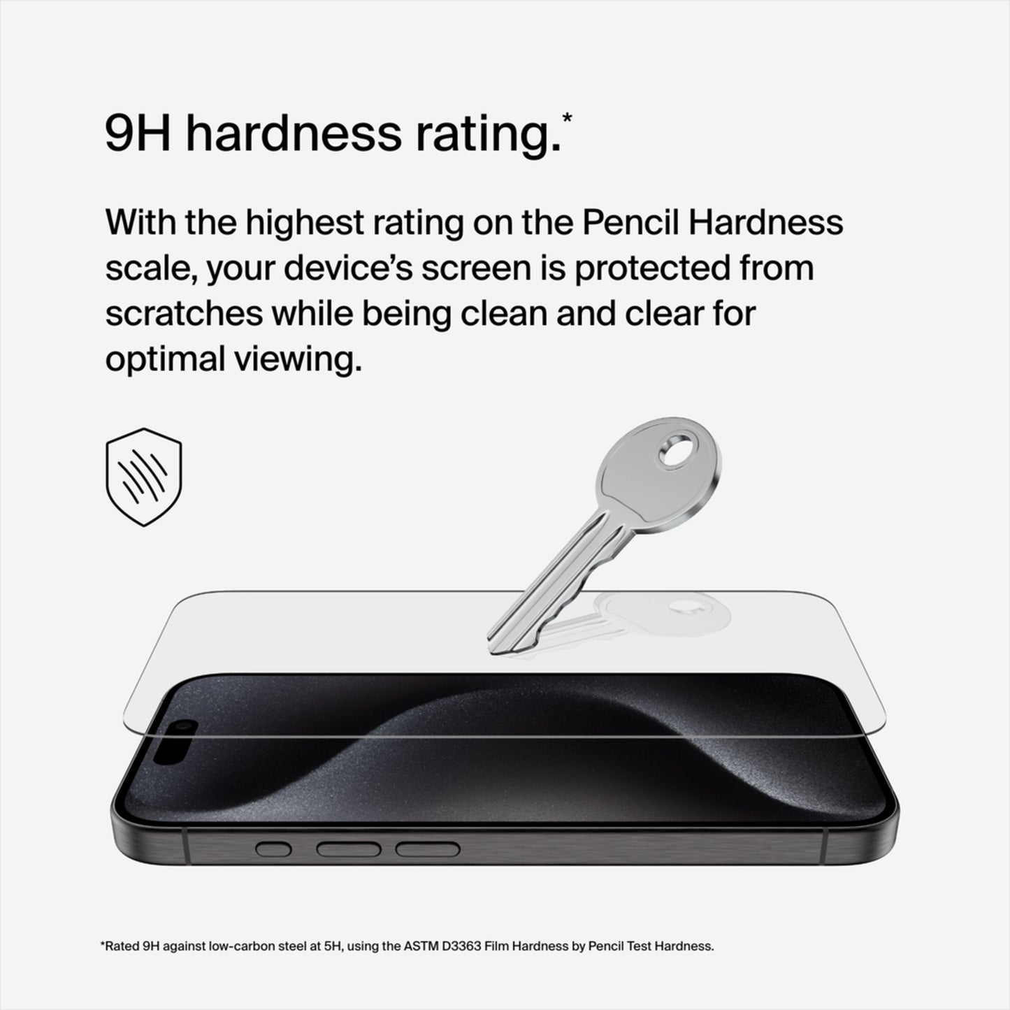 Zaštitna folija za ekran Belkin ScreenForce TemperedGlass za Apple iPhone 15 Pro, Kaljeno staklo, Full Glue OVA137zz