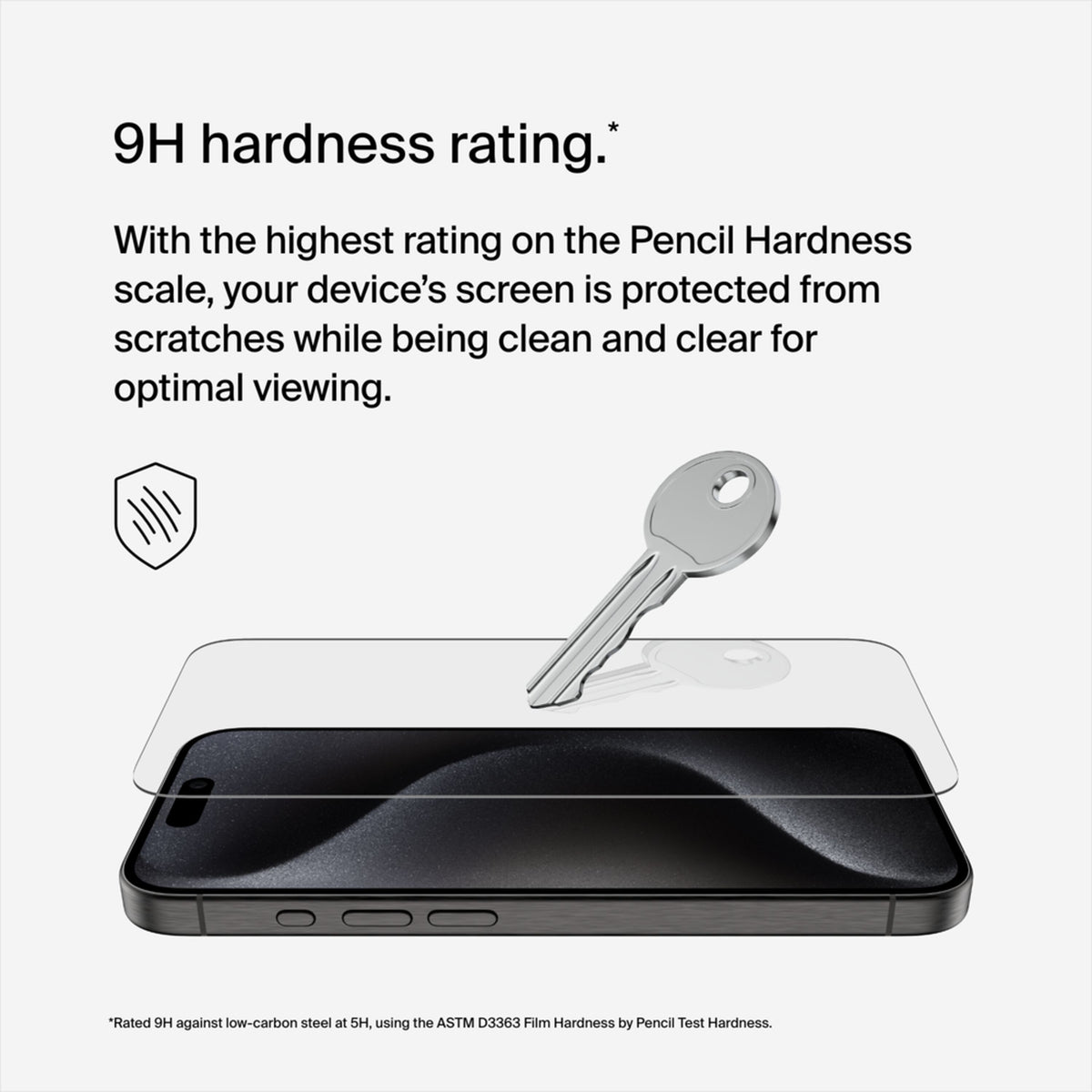 Zaštitna folija za ekran Belkin ScreenForce TemperedGlass za Apple iPhone 15 Pro Max, Kaljeno staklo, Full Glue OVA138zz