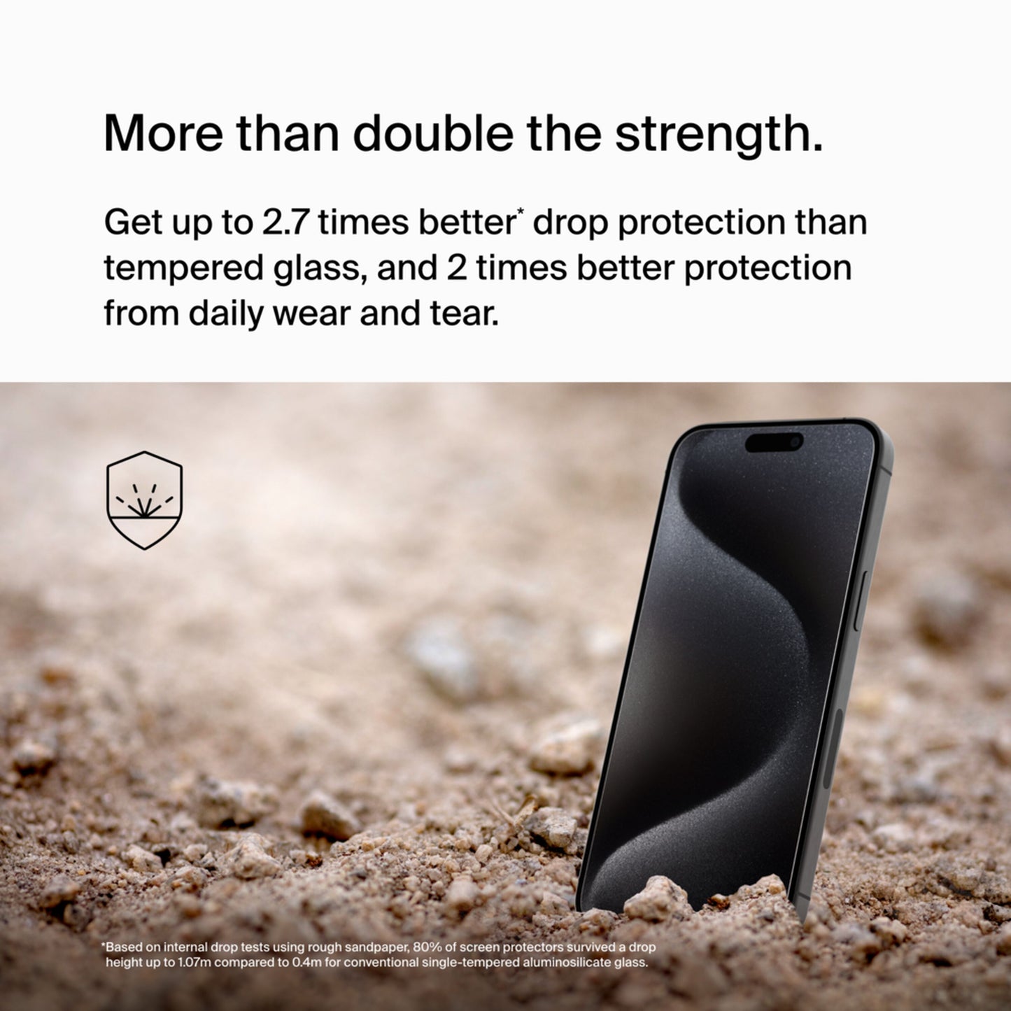 Zaštitna folija za ekran Belkin ScreenForce UltraGlass 2 za Apple iPhone 15 Pro Max, Kaljeno staklo, Full Glue OVA134zz