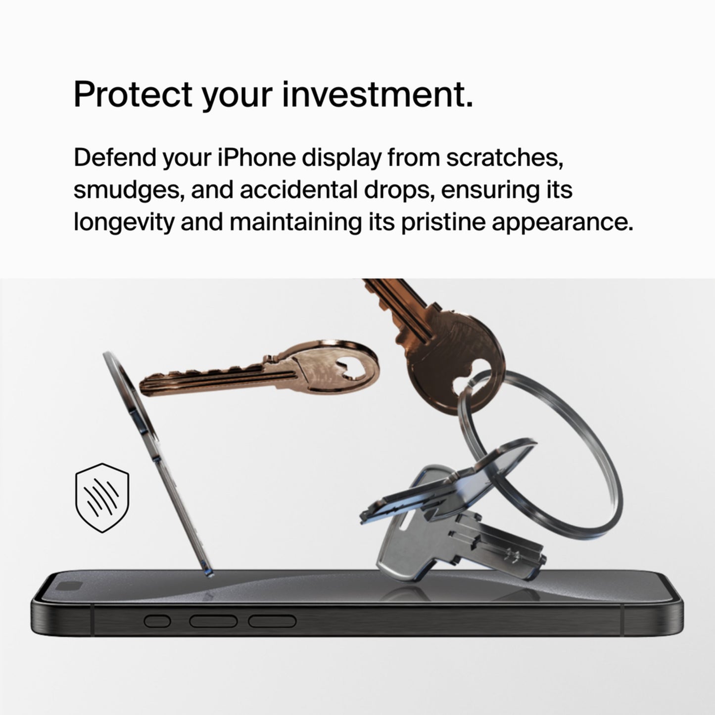 Zaštitna folija za ekran Belkin ScreenForce UltraGlass 2 za Apple iPhone 15 Pro Max, Kaljeno staklo, Full Glue OVA134zz