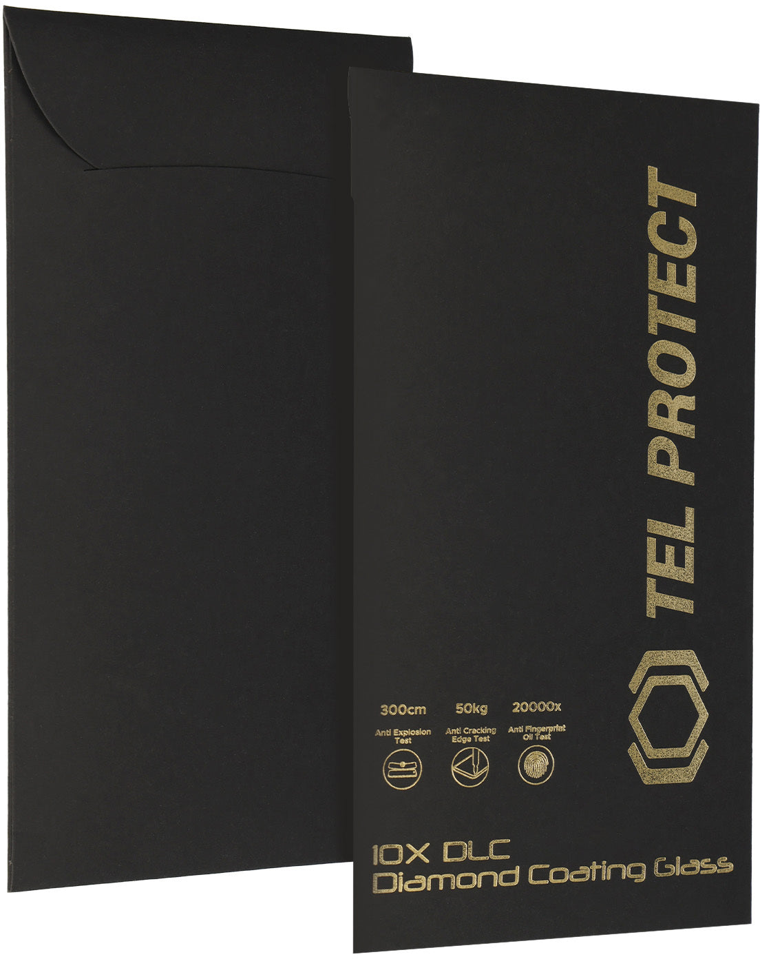 Zaštitno staklo za ekran Tel Protect 10X HD DLC Diamond Coating za Apple iPhone 18 Pro Max / 17 Pro Max, kaljeno staklo, lepljenje po celoj površini, crno