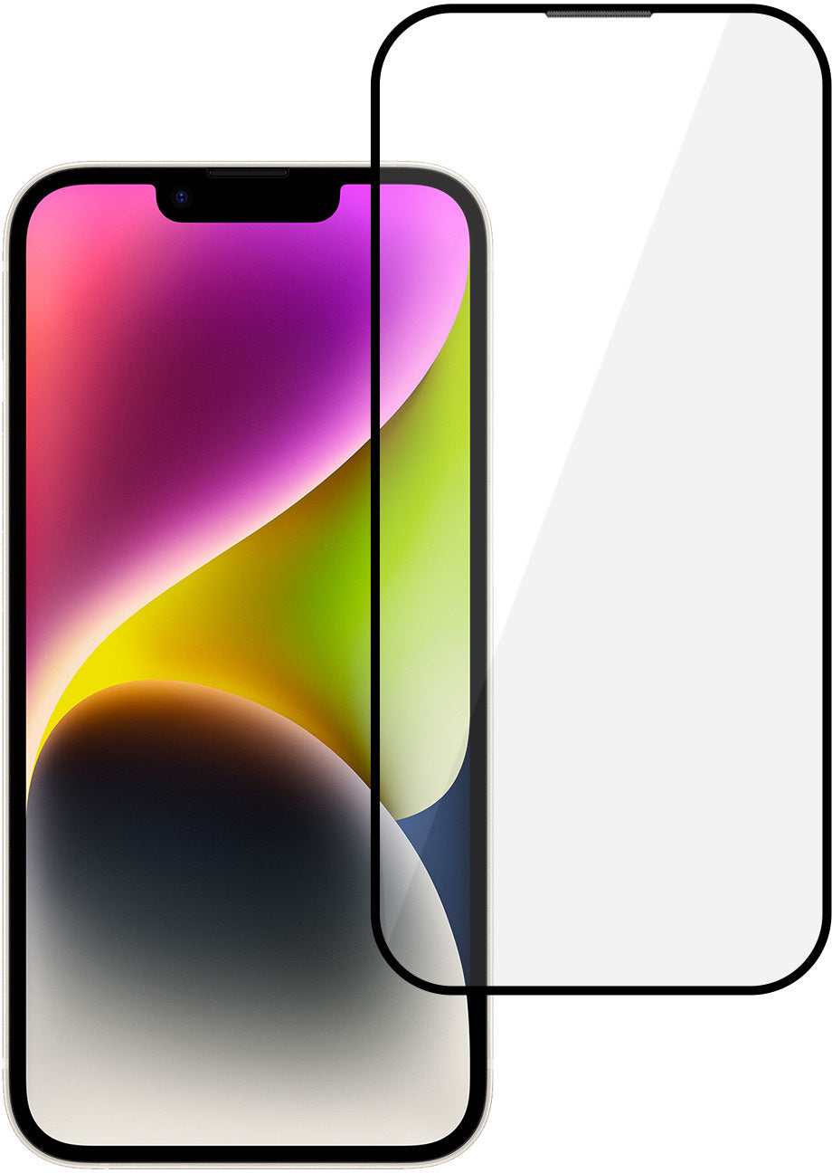 Zaštitno staklo za ekran Tel Protect 10X HD DLC Diamond Coating za Apple iPhone 17e / 16e / 14 / 13 Pro / 13, kaljeno staklo, lepljenje celom površinom, crno