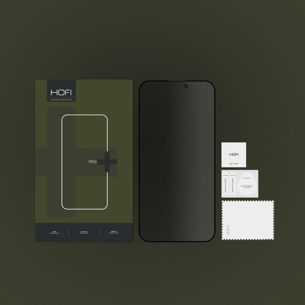 Zaštitna folija za ekran HOFI PRO+ Privacy za Apple iPhone 15 Pro Max, Kaljeno staklo, Pun ljepilo