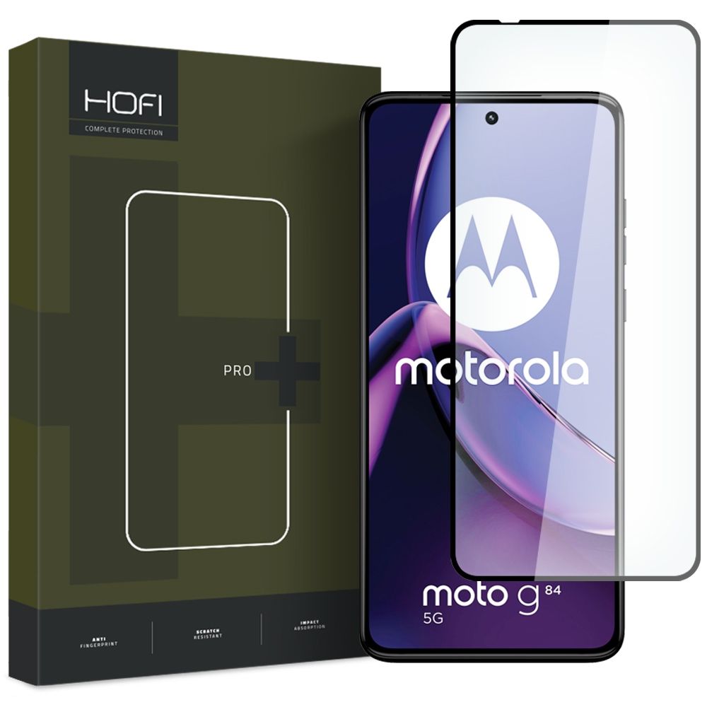 Zaštitna folija za ekran HOFI PRO+ za Motorola Moto G84, Kaljeno staklo, Pun ljepilo, Crna