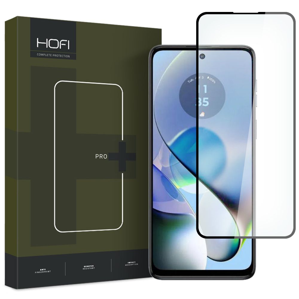 Zaštitna folija za ekran HOFI PRO+ za Motorola Moto G54 Power Edition / G14 / G54 / G73, Kaljeno staklo, Pun ljepilo, 2.5D, Crna
