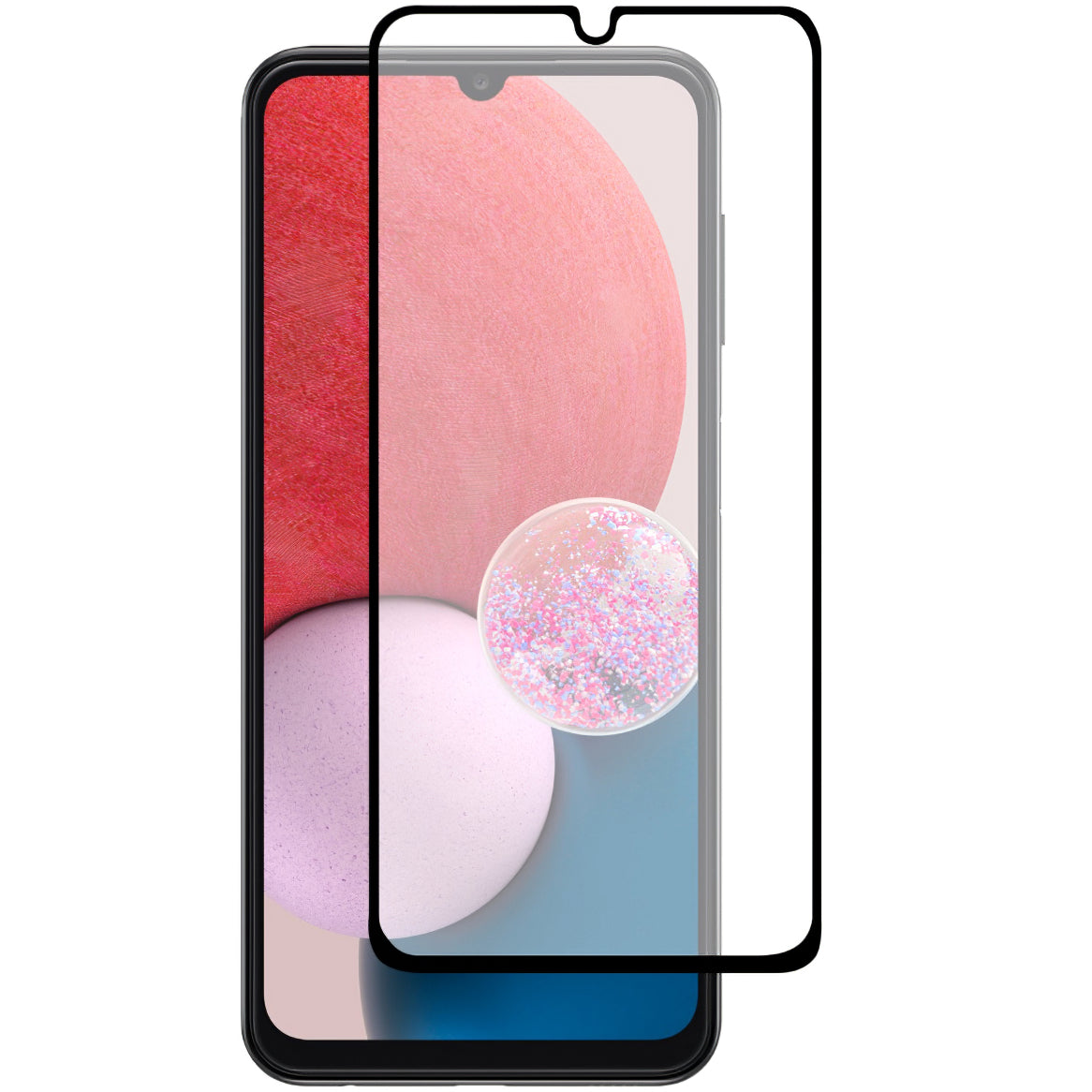 Folija za zaštitu ekrana OEM za Samsung Galaxy A15 5G A156 / A15 A155 / A25 A256, Kaljeno staklo, Pun lepak, 9D, Crna