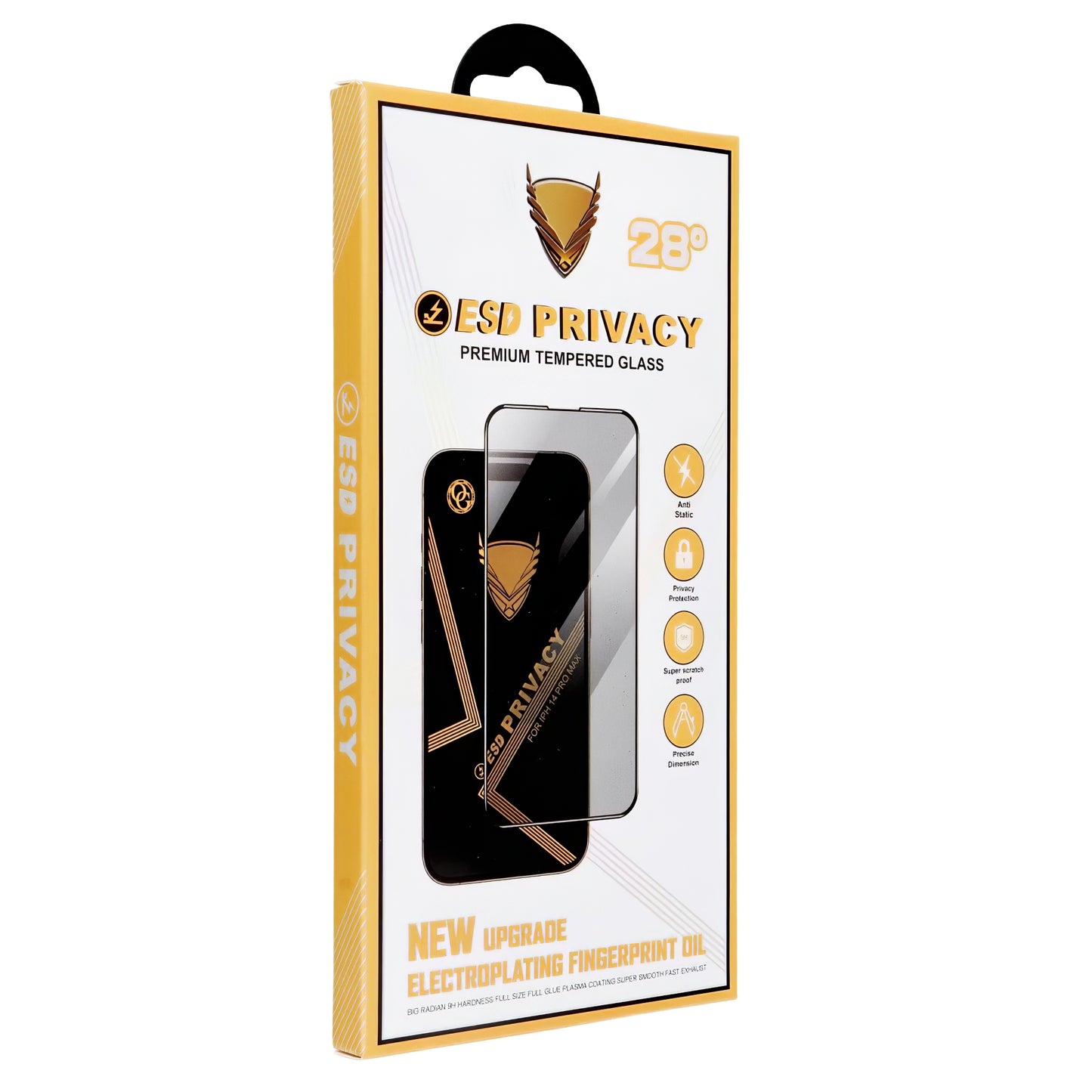 Zaštitna folija za ekran Privacy OG Premium za Apple iPhone 11 Pro / XS / X, Kaljeno staklo, Full Glue