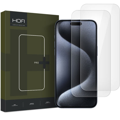 Folija za zaštitu ekrana HOFI Glass PRO+ za Apple iPhone 16 Pro, Kaljeno staklo, Pun lepak, Set od 2 komada, 2.5D, Providna