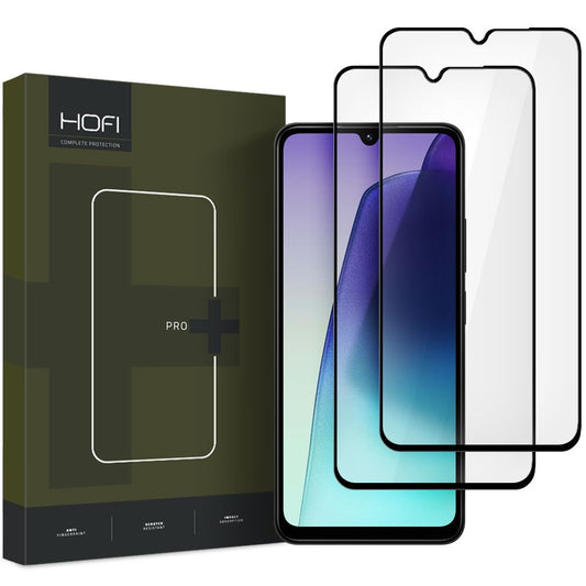 Screen Protector HOFI Glass PRO+ for Xiaomi Redmi 14C, Glass Shield, Full Glue, Set 2 pieces, 2.5D, Black