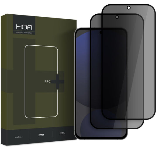 Zaštitna folija za ekran HOFI Glass PRO+ Privacy za Samsung Galaxy S24 FE S721, Kaljeno staklo, Pun ljepilo, Set od 2 komada, 2.5D