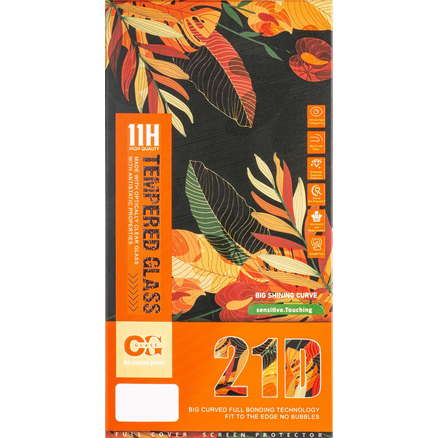 Zaštitna folija za ekran OEM za Apple iPhone 11 Pro Max / XS Max, Kaljeno staklo, Pun ljepilo, 21D, Crna