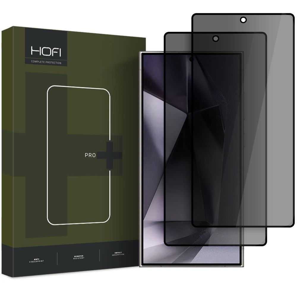 Zaštitna folija za ekran Privacy HOFI Glass PRO+ za Samsung Galaxy S25 Ultra S938, Kaljeno staklo, Full Glue, Set od 2 komada