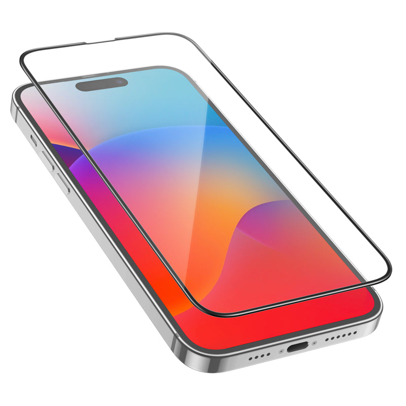 Zaštitna folija za ekran HOCO G16 za Apple iPhone 15 Pro Max, Kaljeno staklo, Full Glue, 5D, Crna.