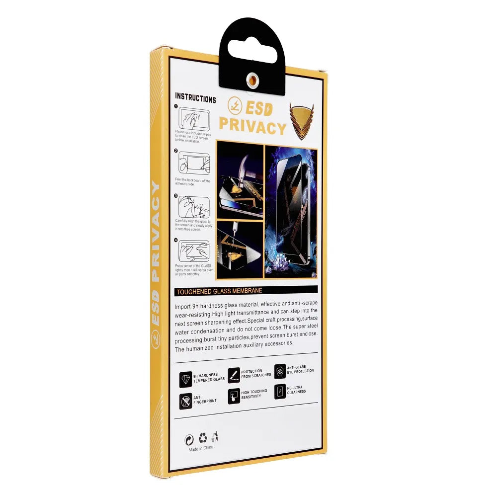 Zaštitna folija za ekran Privacy OG Premium za Apple iPhone 17 Pro Max, Kaljeno staklo, Full Glue