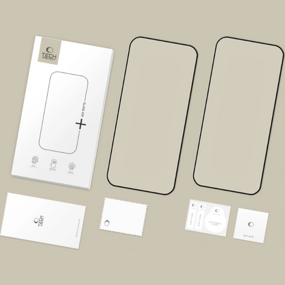 Zaštitna folija za ekran Tech-Protect FIT+ za Xiaomi Poco F8 Pro, Kaljeno staklo, Full Glue, Set 2 komada, 2.5D, Crna