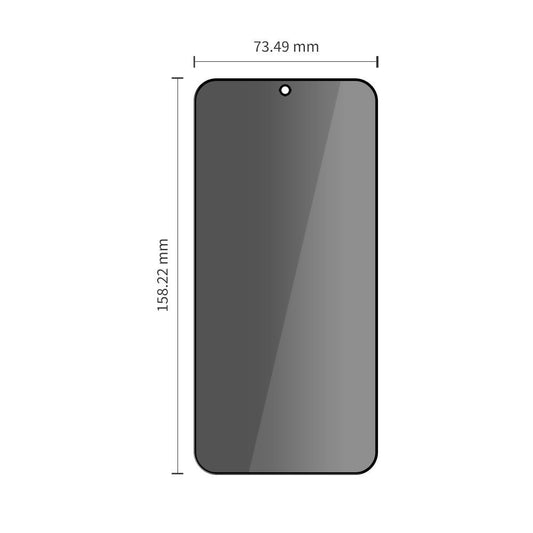 Zaštitna folija za ekran Privacy Tech-Protect Spy+ za Samsung Galaxy A57 5G / A37 5G / S25 FE, Kaljeno staklo, Full Glue, Set od 2 komada