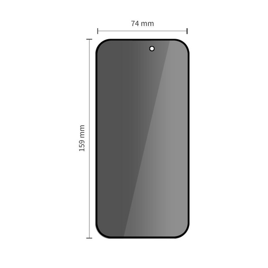 Zaštitna folija za ekran Privacy Tech-Protect Spy+ za Apple iPhone 17 Pro Max / 16 Pro Max, Kaljeno staklo, Full Glue, Set 2 komada