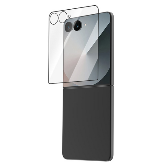 Zaštitna folija za spoljašnji ekran Lereach za Samsung Galaxy Z Flip8 F776 / Galaxy Z Flip7 F766, Kaljeno staklo, Full Glue, Set od 2 komada, Crna