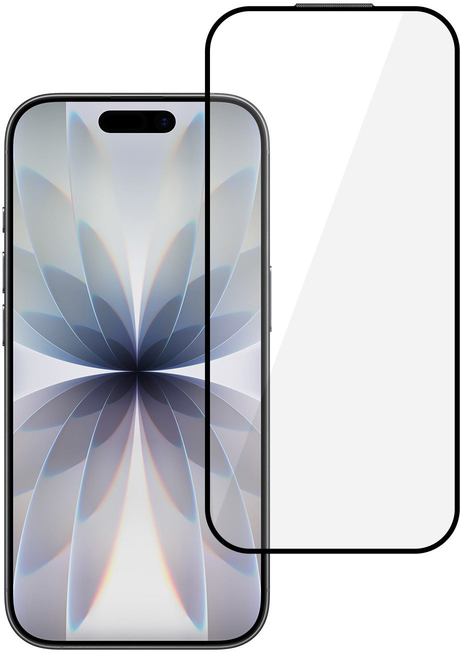 Zaštitna folija za ekran Tel Protect 10X HD DLC Diamond Coating za Apple iPhone 17 / 16 Pro, kaljeno staklo, lepljenje celom površinom, crna