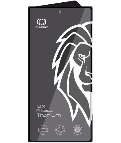 Zaštitno Privacy staklo Tel Protect 10X Plus Titanium za Samsung Galaxy S25 Ultra S938, kaljeno staklo, lepljenje celom površinom