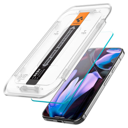 Spigen EZ FIT Screen Protector for Google Pixel 9 / 9 Pro, Glass Protected, Full Glue, Set 2 pieces, 2.5D AGL08442 AGL08442 