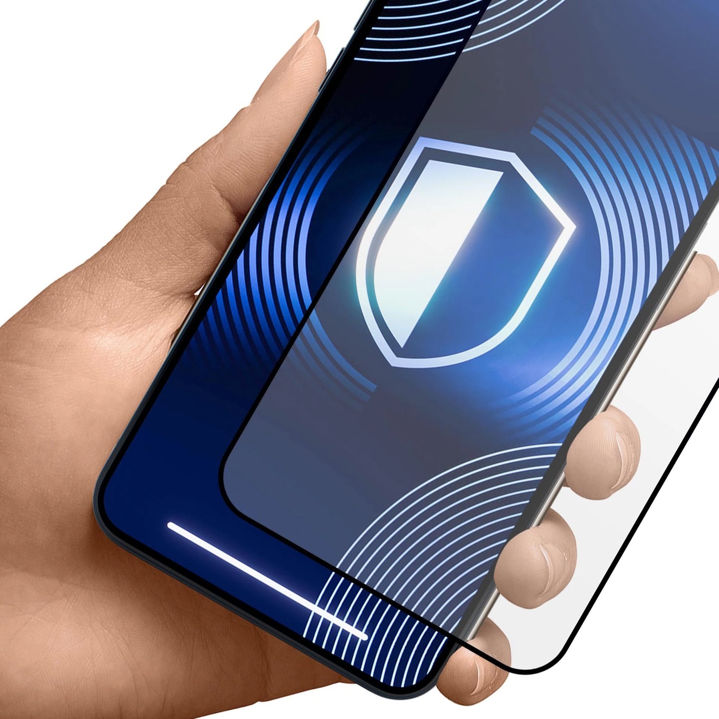 Zaštitna folija za ekran 3MK HardGlass Matt Max za Apple iPhone 16 Pro, Kaljeno staklo, Pun ljepilo, Crna