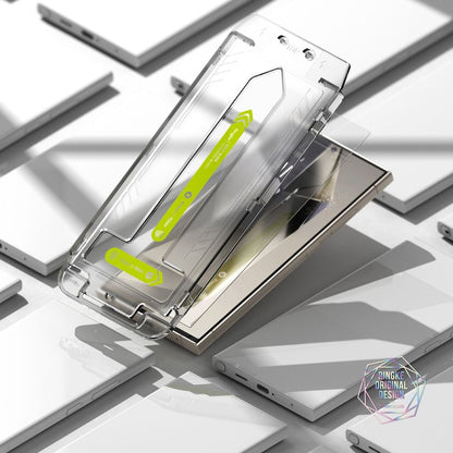 Folija za zaštitu ekrana Ringke Easy Slide za Samsung Galaxy S24 Ultra S928, Kaljeno staklo, Pun lepak, Set od 2 komada